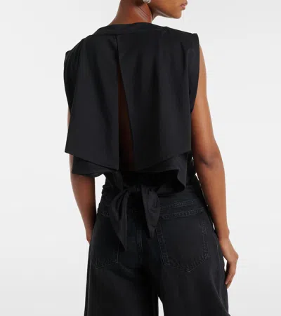 Jacquemus Marcel Open-back Blouse In Black