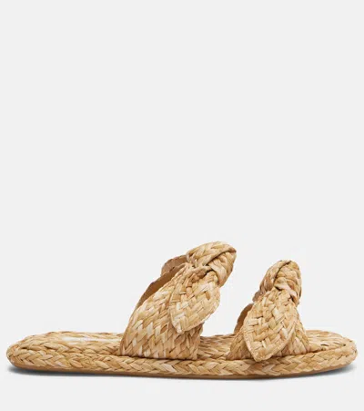 Zimmermann Carousel Flat Sandals Open Toe Braid In Neutral