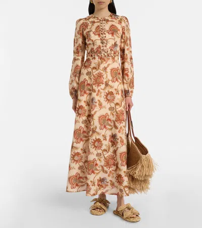 Zimmermann Carousel Flat Sandals Open Toe Braid In Neutral