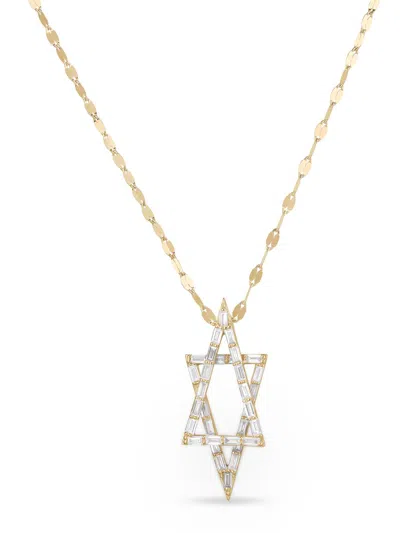 Lana Baguette Diamond Star Of David Necklace 14k In Gold
