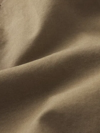 Frame Pleated Twill Skirt In Multi