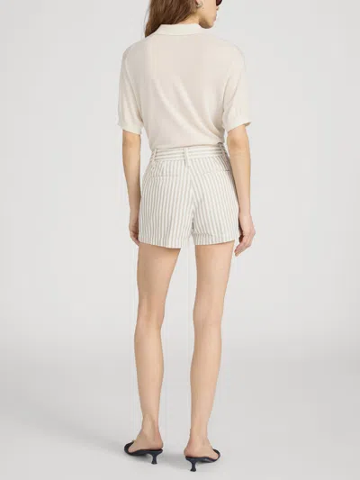 Frame The Cruise Striped Cotton Denim Shorts In Multi