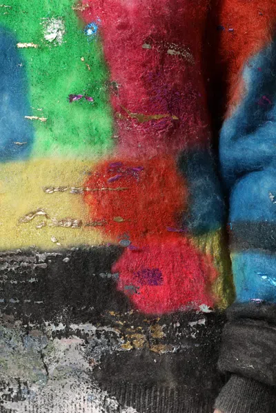Dolce & Gabbana Multicolor Mohair Turtleneck Pullover Sweater In Multi
