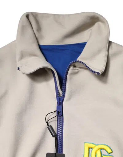 Dolce & Gabbana Multicolor Polyester Full Zip Bomber Jacket In Multi
