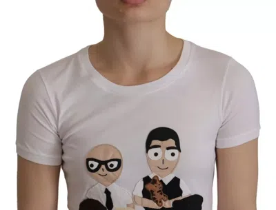 Dolce & Gabbana Graphic Patch Cotton T-shirt In White