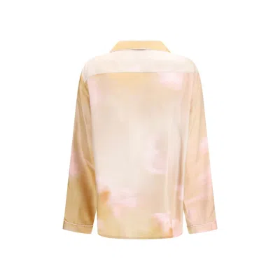 Fabiana Filippi Women Beige Relaxed Abstract Shirt, S Luxury Shirts For Women Darveys In Multi