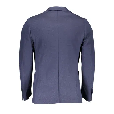 Gant Blue Polyester Men Jacket In Blue