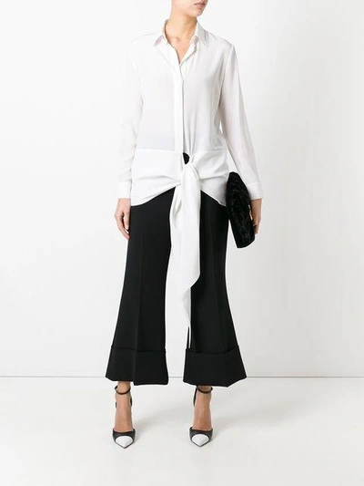 Shop Givenchy Waist-tie Shirt - White
