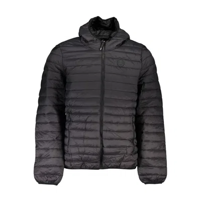 Gianmarco Venturi Black Polyamide Jackets & Coat In Blue