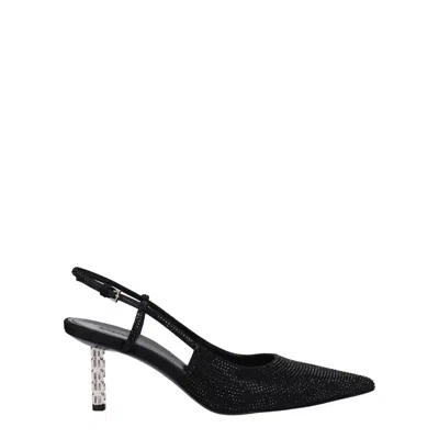 Givenchy Black Fabric Sandal In Black