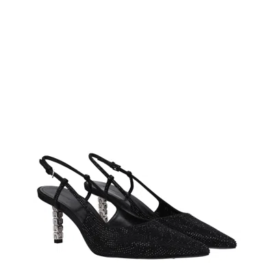 Givenchy Black Fabric Sandal In Black