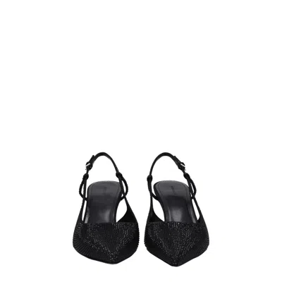 Givenchy Black Fabric Sandal In Black
