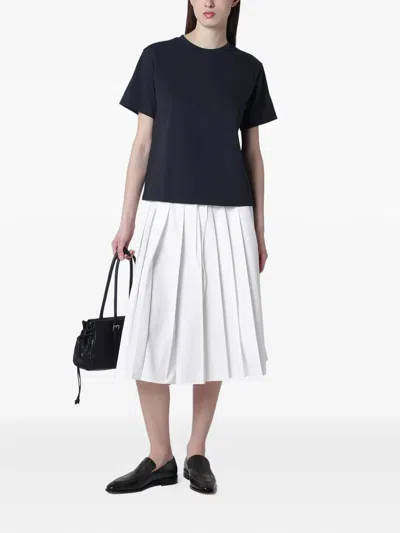 Dunst Navy Blue Cotton T-shirt In Black