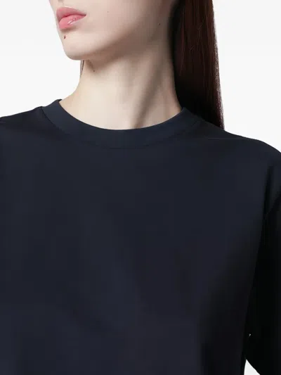 Dunst Navy Blue Cotton T-shirt In Black