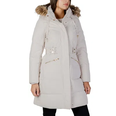 Guess Cream Polyester Coat In White