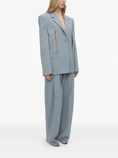 Christopher Esber Slashed Bikini Blazer In Blue