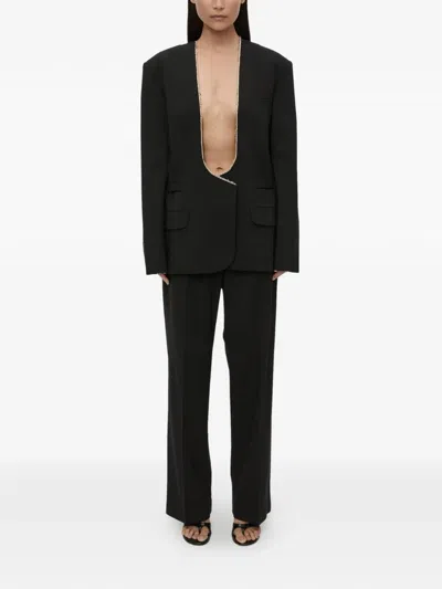 Christopher Esber Retract Shawl Blazer In Black
