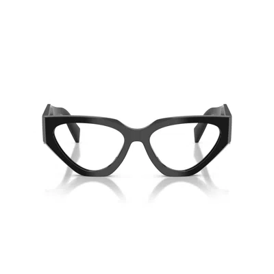 Prada 0pr C07v Angular Cat-eye Sunglasses In Black