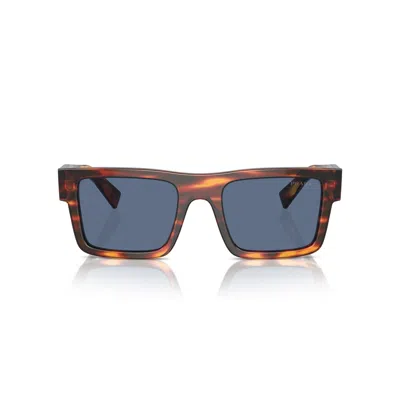 Prada 0pr 19ws Rectangular Tortoiseshell Acetate Sunglasses In Brown