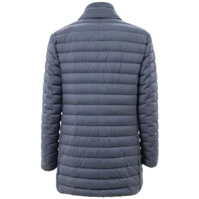 Herno Blue Polyester Jacket In Multi