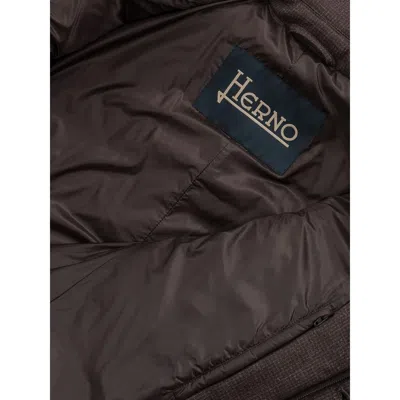Herno Brown Wool Jacket In Brown