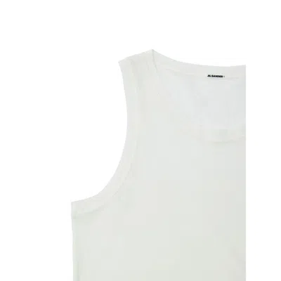 Jil Sander Cotton Gauze Tank Top In White
