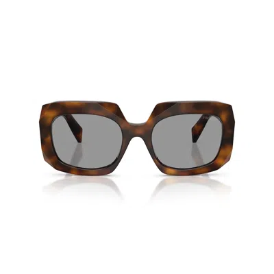 Prada 0pr B23s Oversized Square Tortoiseshell Sunglasses In Pattern