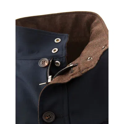 Lardini Blue Wool Men's Coat In Blue