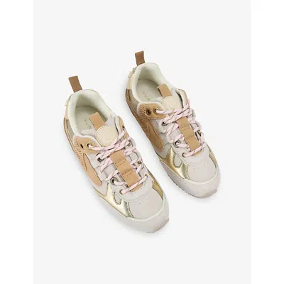 Kurt Geiger Perforated Panel Slim Runner Sneakers In Multi
