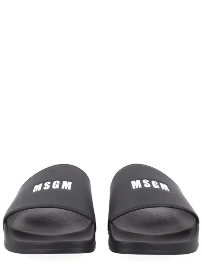 Msgm Slide Con Logo In Multi