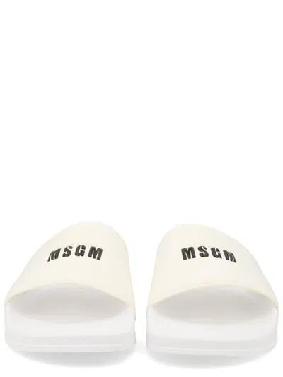Msgm Slide Con Logo In Multi