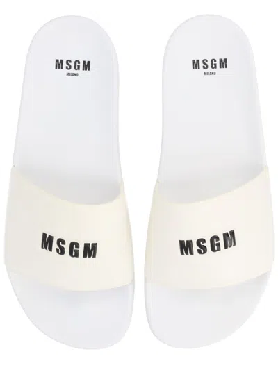 Msgm Slide Con Logo In Multi