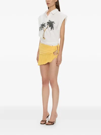 Christopher Esber Bubble Mini Skirt In White