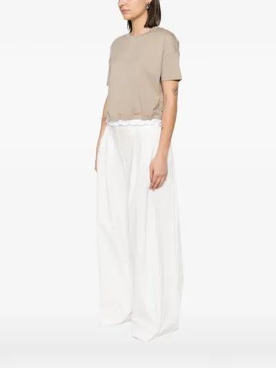 Herno Layered-hem T-shirt In Neutral