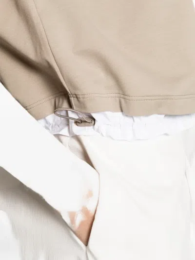 Herno Layered-hem T-shirt In Neutral