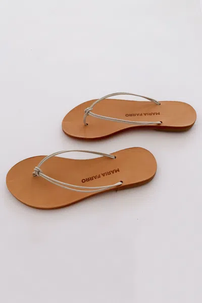 Maria Farro Lepto Flip Flops In Brown