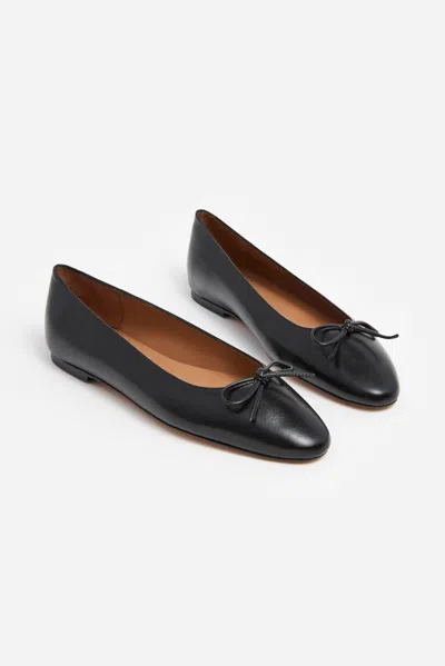 Flattered Bodil Leather Ballet Flat In Black