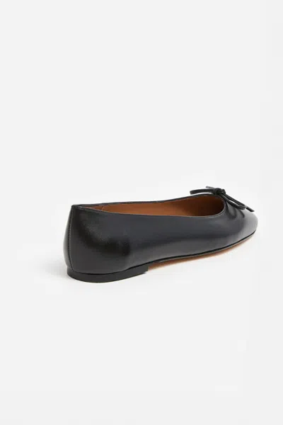 Flattered Bodil Leather Ballet Flat In Black