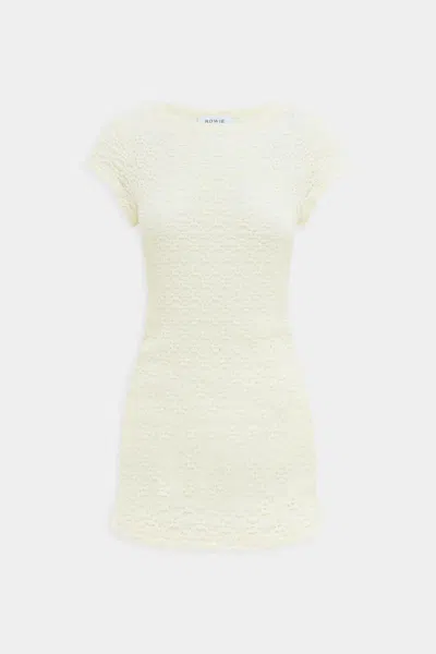 Rowie The Label Galo Daisy Lace Tee Dress In White