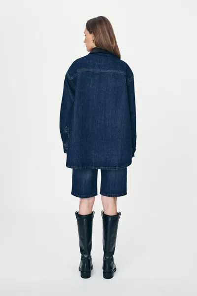 Rowie The Label Clancy Oversized Jacket In Blue
