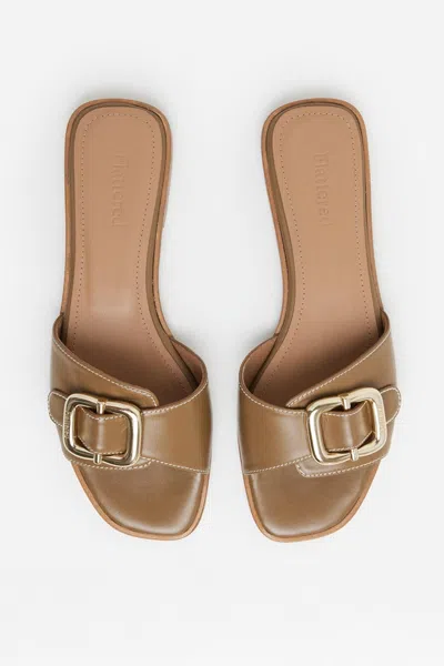 Flattered Mimi Leather Slide In Brown