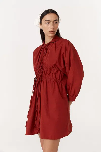 Rowie The Label Eden Organic Mini Dress In Red