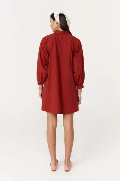 Rowie The Label Eden Organic Mini Dress In Red