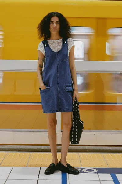 Rowie The Label Franka Denim Mini Dress In Blue