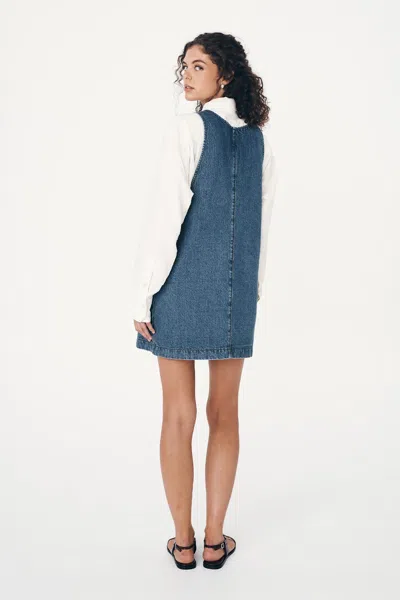 Rowie The Label Franka Denim Mini Dress In Blue