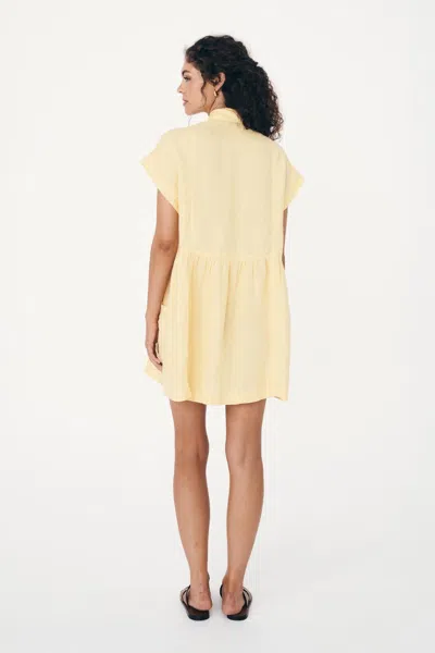 Rowie The Label Gina Linen Mini Dress In Neutral
