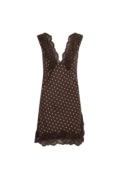 Rowie The Label Annie Silk Mini Dress In Multi