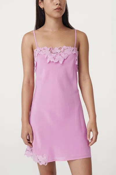 Rowie The Label Claudia Silk Mini Dress In Pink