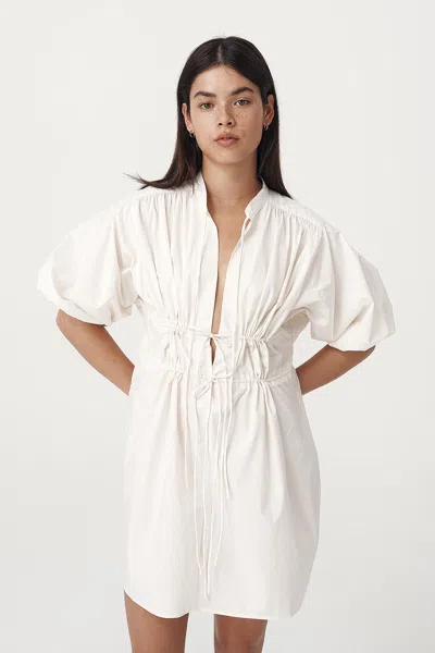 Rowie The Label Piper Organic Mini Dress In White