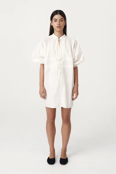 Rowie The Label Piper Organic Mini Dress In White